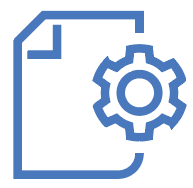 File cog blue icon